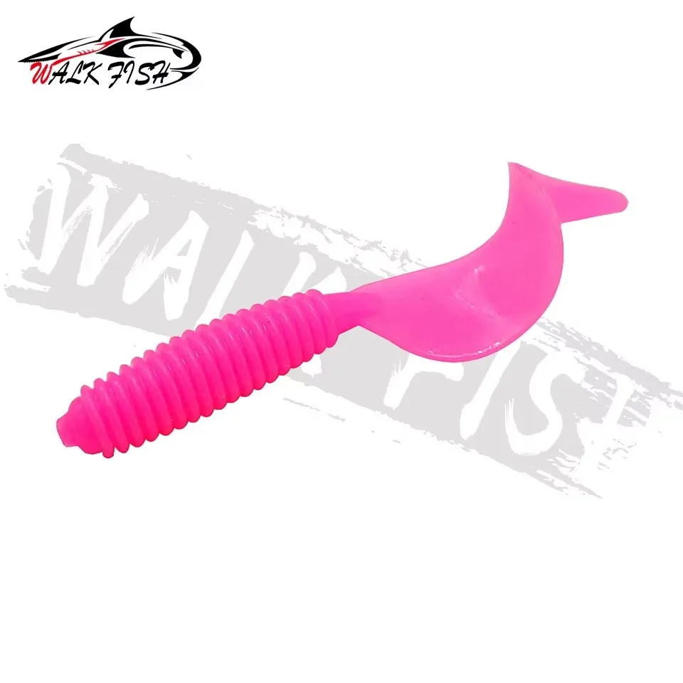 WALK FISH señuelo vinilo cola larga aroma a sal para carpa y lubina - imagen 2
