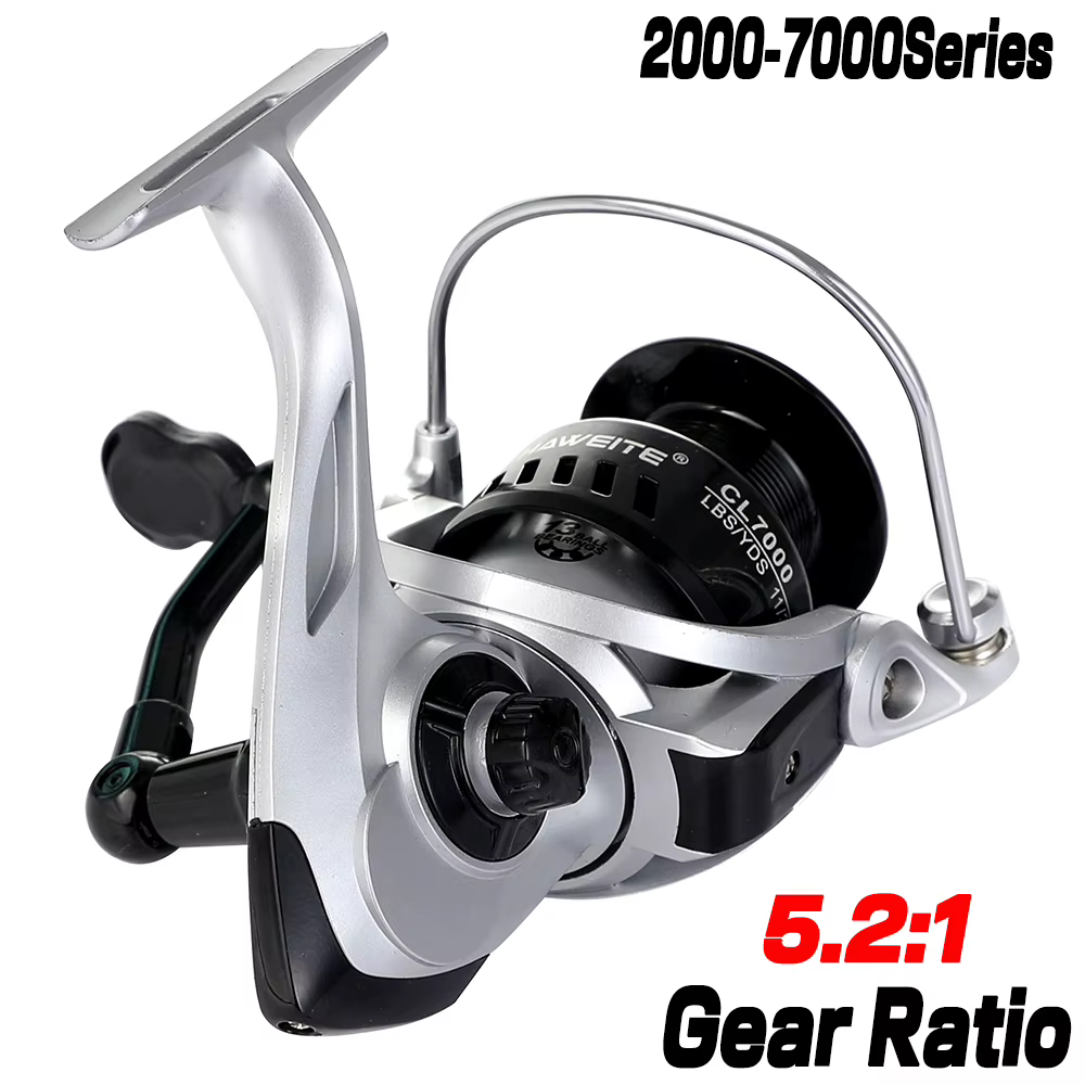 New2000 Carrete de pesca de lance largo con bobina profunda