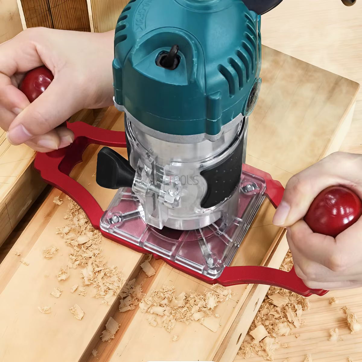 Base para fresadora con guía de bordes y mango - imagen 3