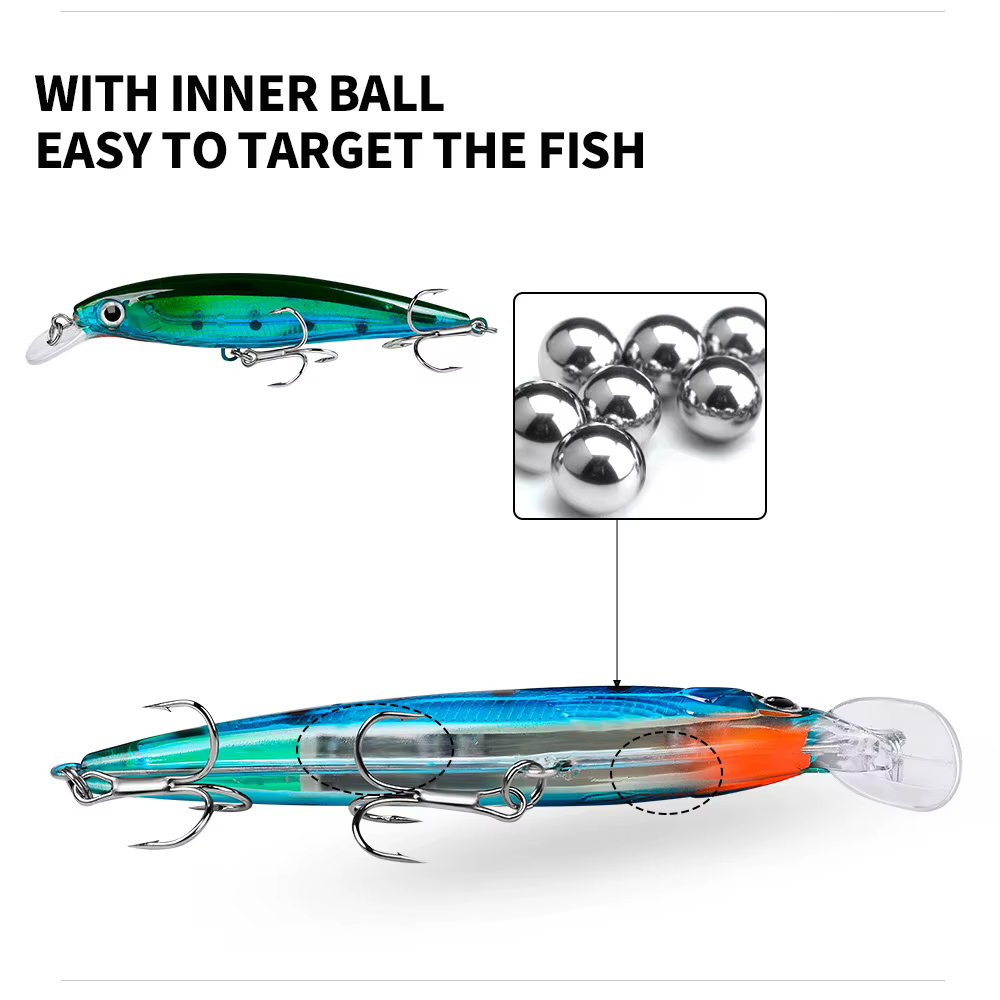 Señuelo biónico pececillo 3D ojos láser – 11cm para pesca - imagen 5