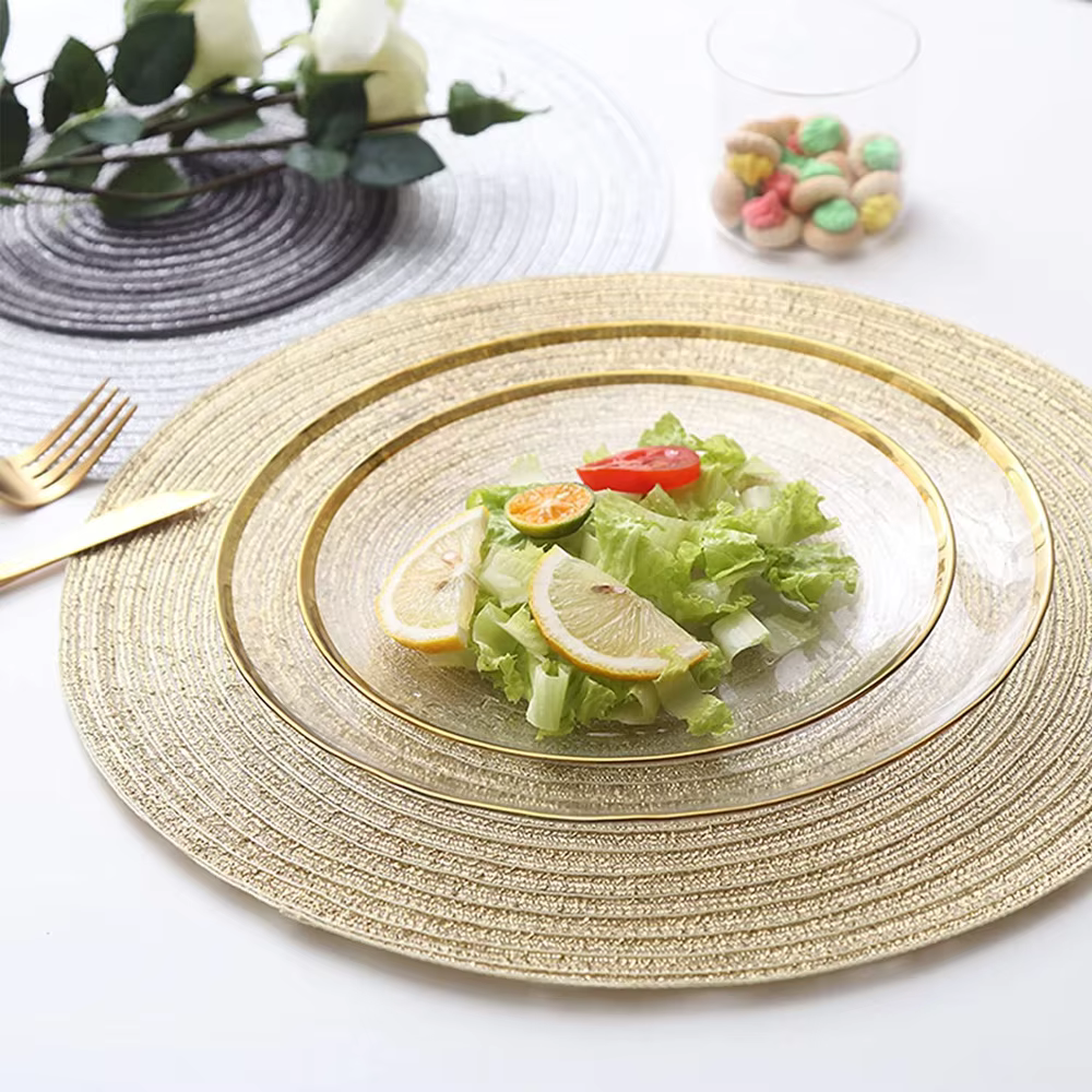 Moqueta de pesca redonda trenzada beige – Antideslizante para orilla - imagen 2