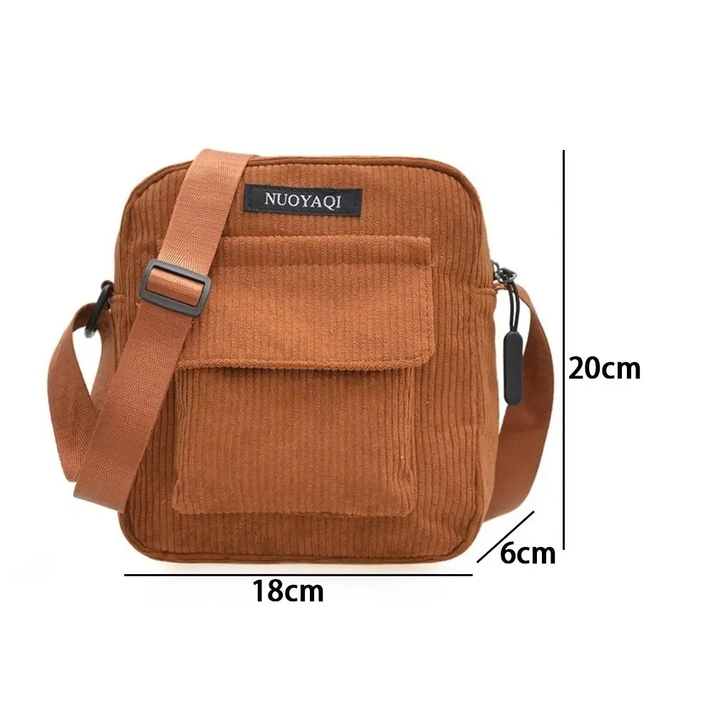 Bandolera de pana color sólido alta calidad, para hombro y móvil - imagen 4