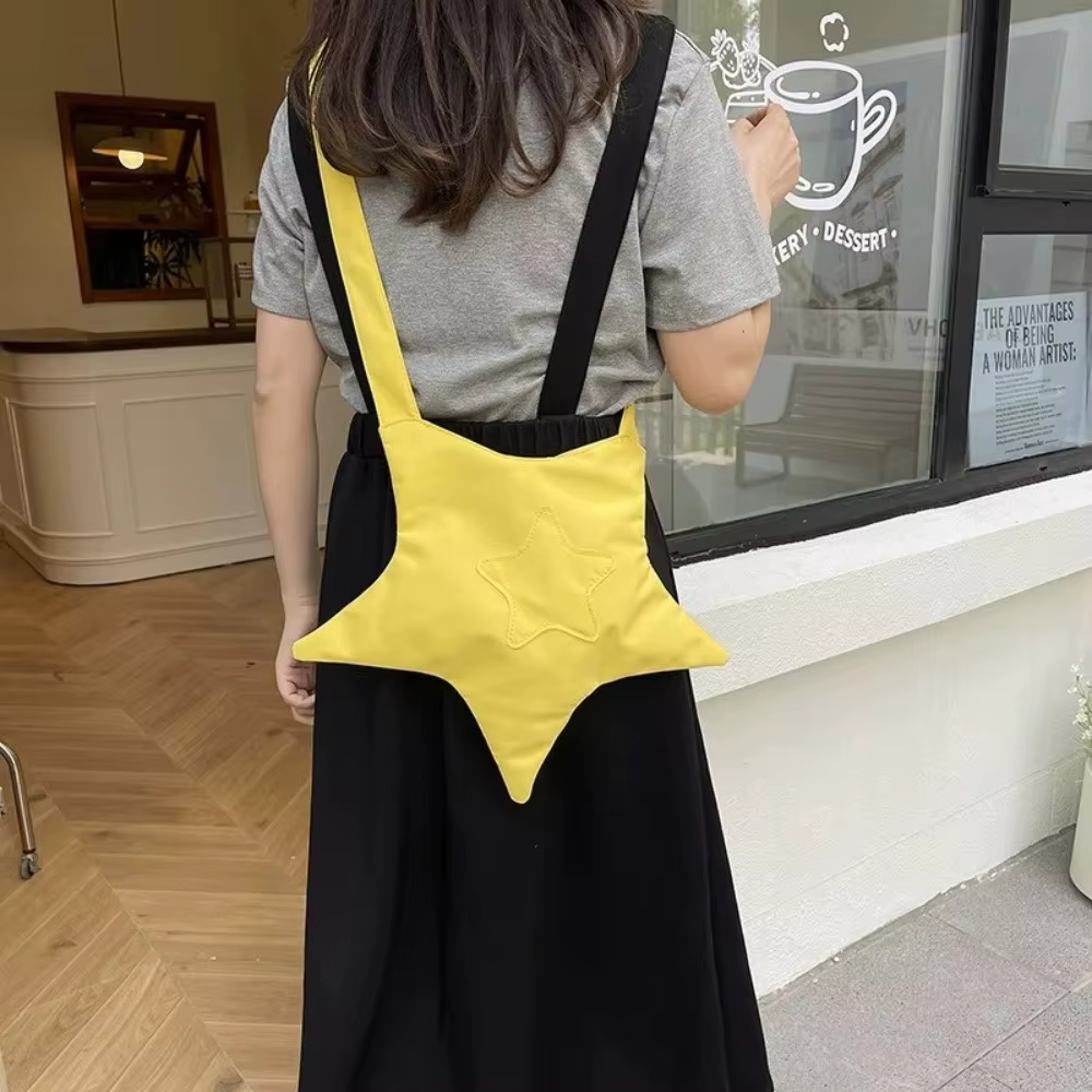 Bolso crossbody forma estrella mujer lona color sólido - imagen 5
