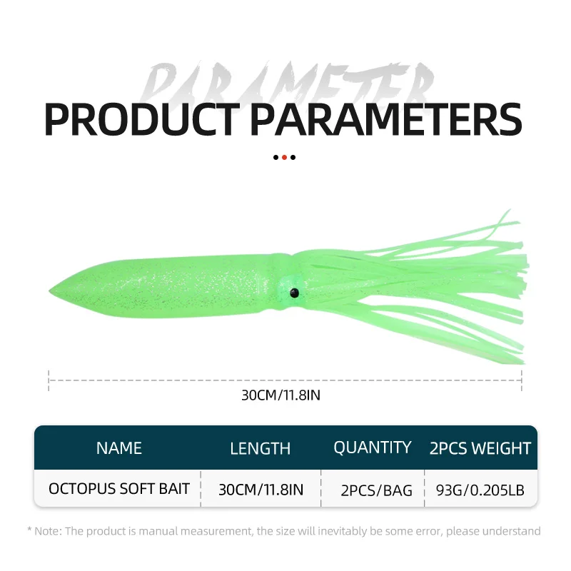 ShareShark señuelo de pulpo luminoso suave para pesca de atún - imagen 2
