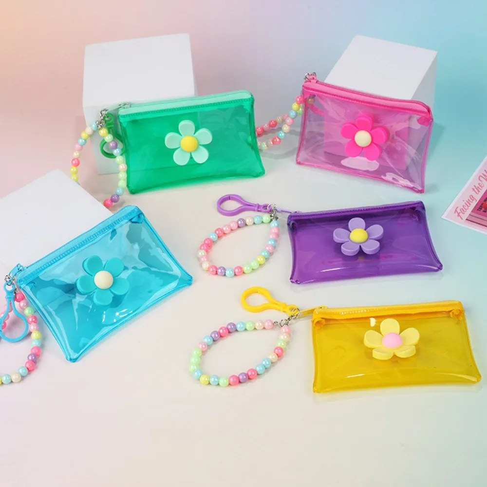 Porta tarjetas PVC transparente con cremallera billetera - imagen 3