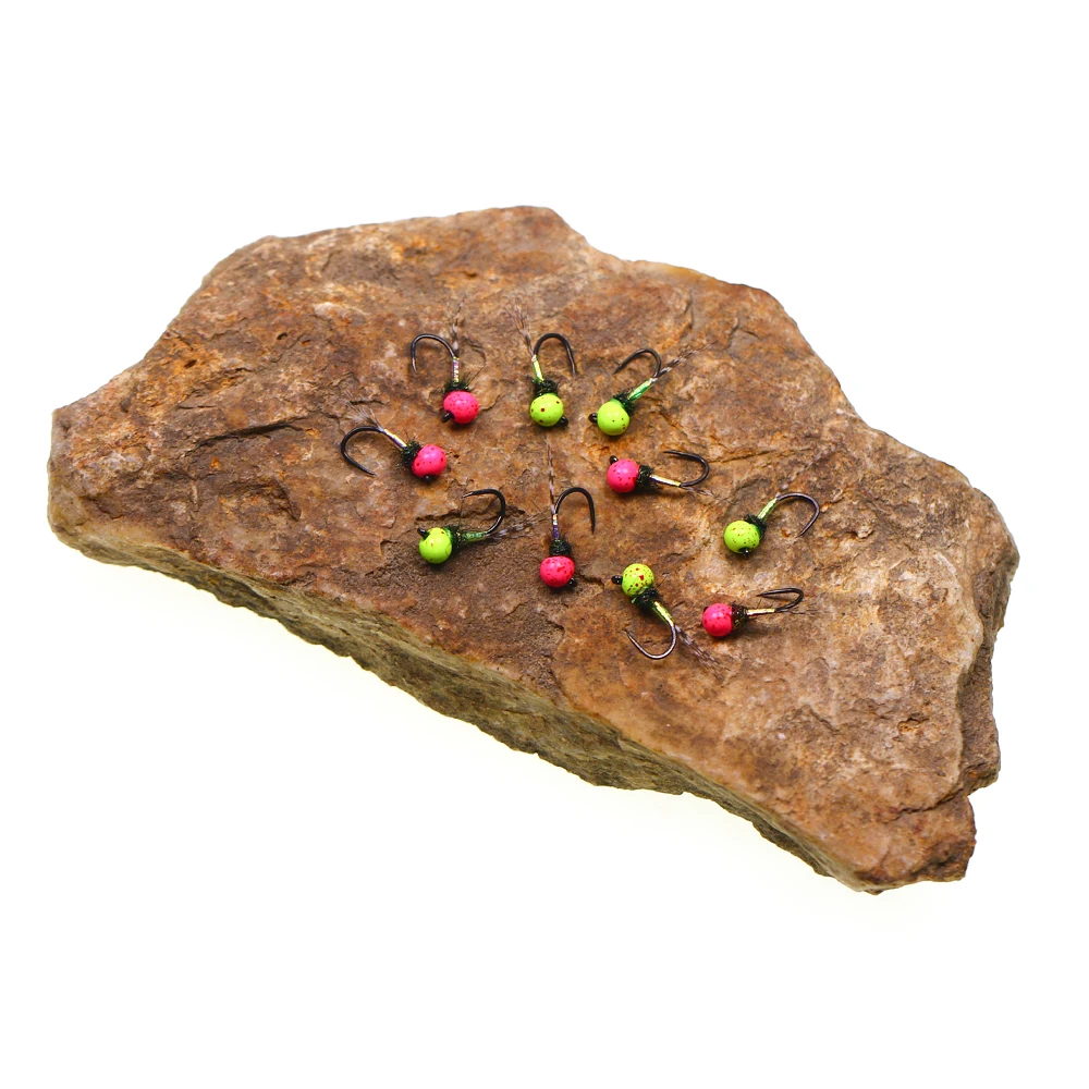 ICERIO Jig Head Ninfa con cuentas de tungsteno UV para trucha - imagen 5