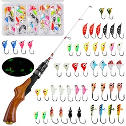 Caña pesca hielo jig head para carpa