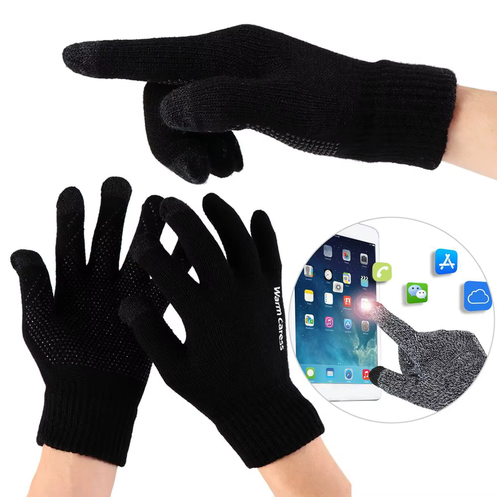 Guantes térmicos de pesca táctiles – Antideslizantes lana elástica - imagen 3