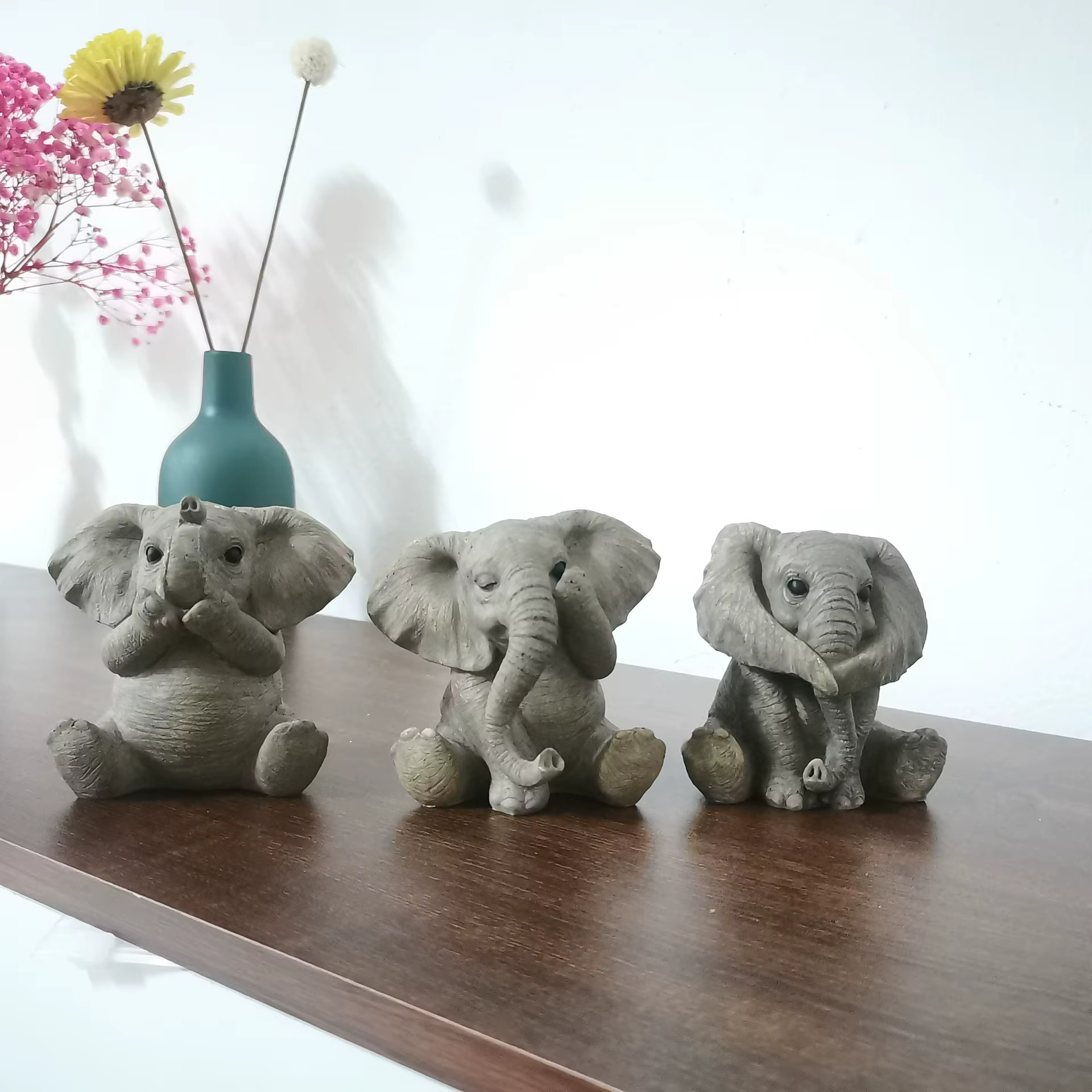 Figura elefante Feng Shui resina – Elegante decoración suerte