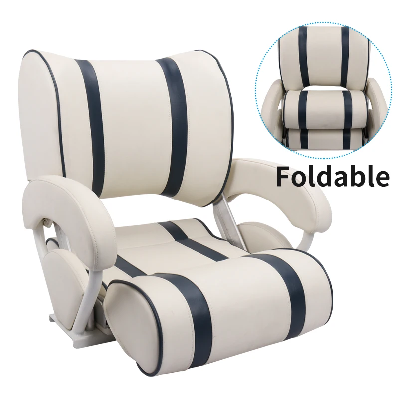 Silla de barco de PVC plegable para pesca en lancha cómodo y estable - imagen 5