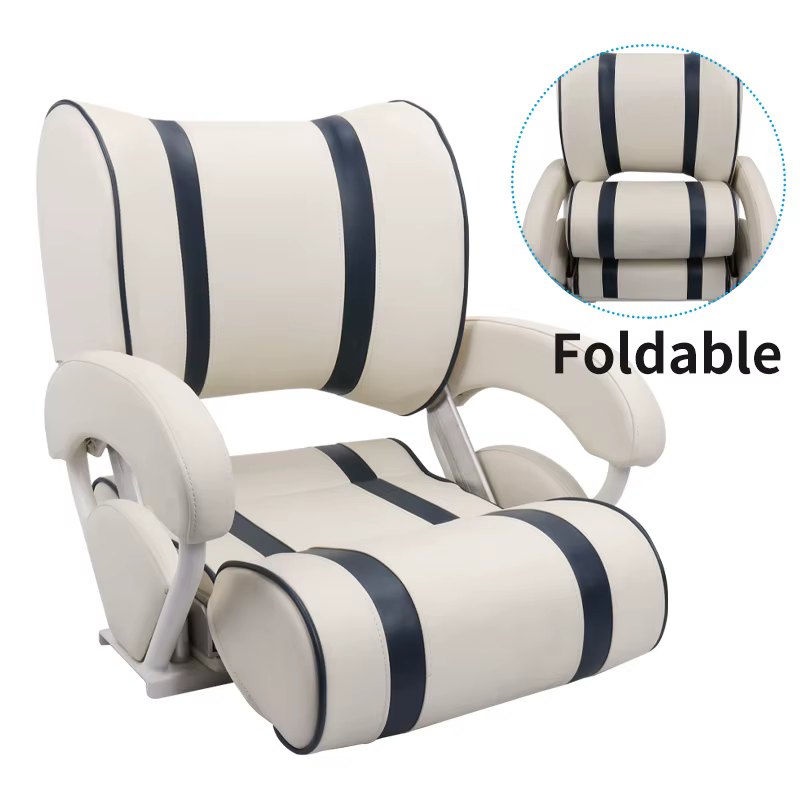 Silla de barco de PVC plegable para pesca en lancha cómodo y estable - imagen 5