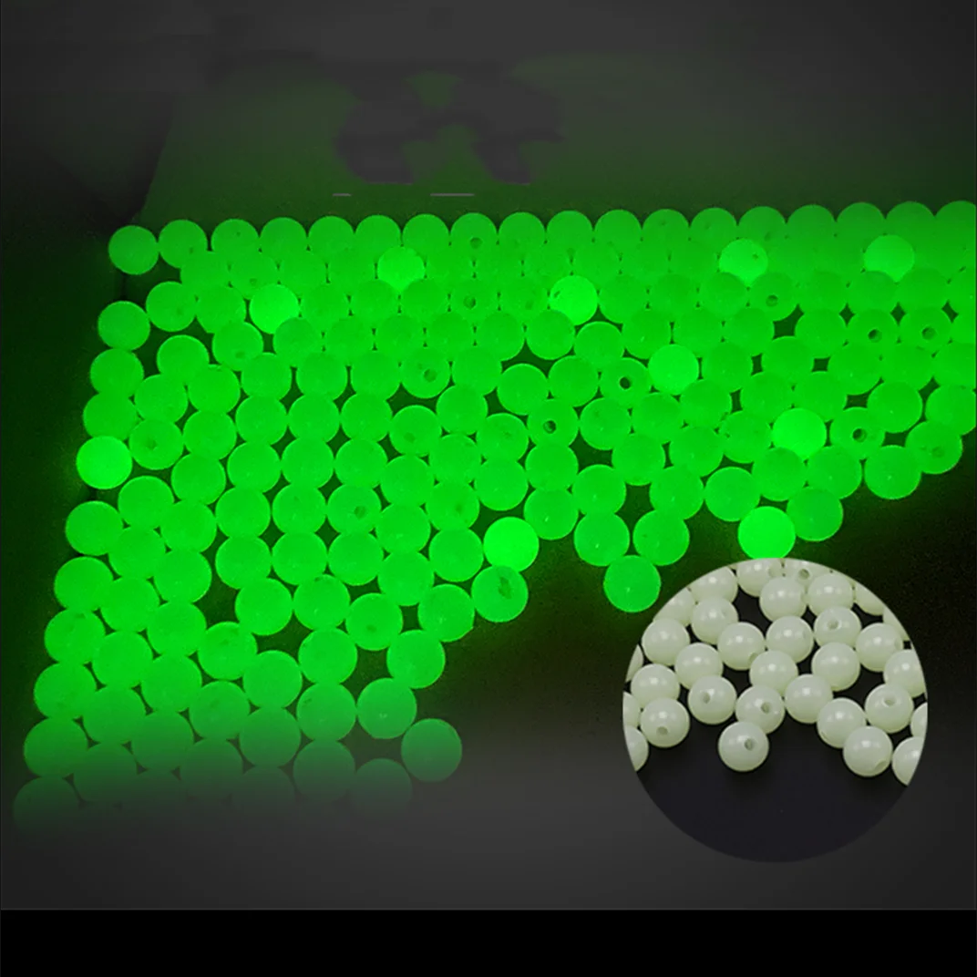 Cuentas luminosas de pesca ZYZHE – Perlas de plástico con brillo - imagen 4
