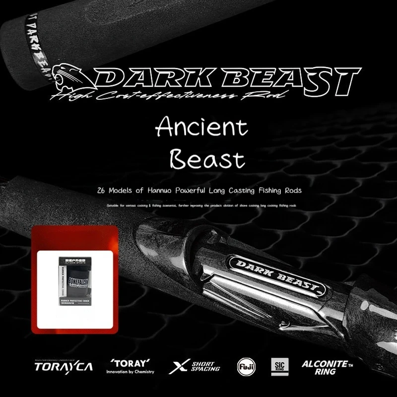 HANODARK BEAST Caña de pesca lanzamiento largo guías SIC Toray