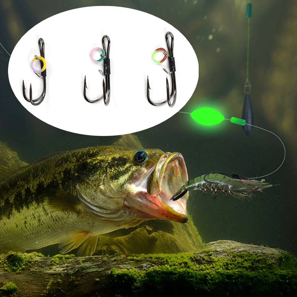 Set de 9 anzuelos MNFT para camarones vivos con doble soporte