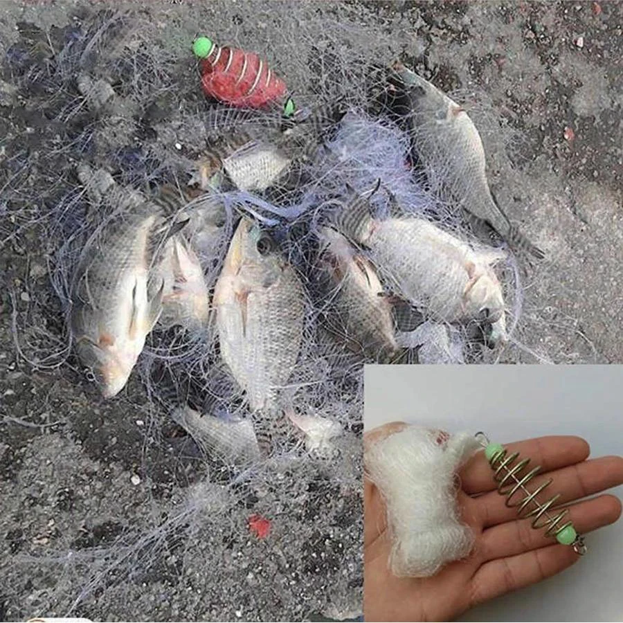 Red de pesca nocturna con cuentas luminosas de cobre fundido - imagen 2