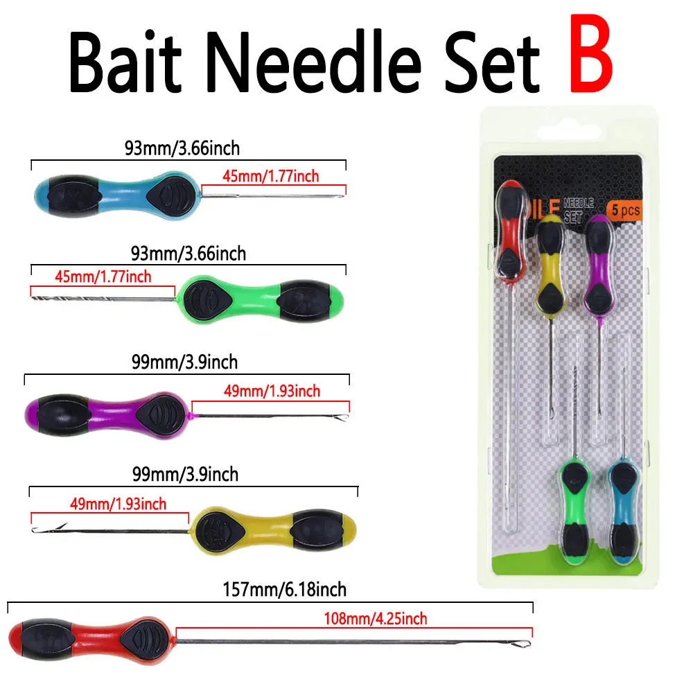 Agujas para boilies de carpa inox: taladro de cebo y empalme - imagen 2