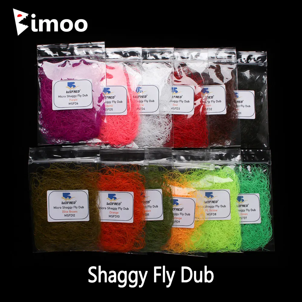 Bimoo Dub silicona atado moscas colores