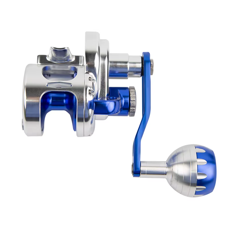 Carrete Jigging CNC de paso lento para agua salada con mango reversible - imagen 2
