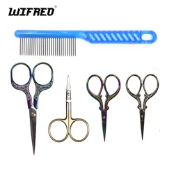 WIFREO Tijeras Fly Tying Acero Inoxidable – Atado de moscas para pelo de piel