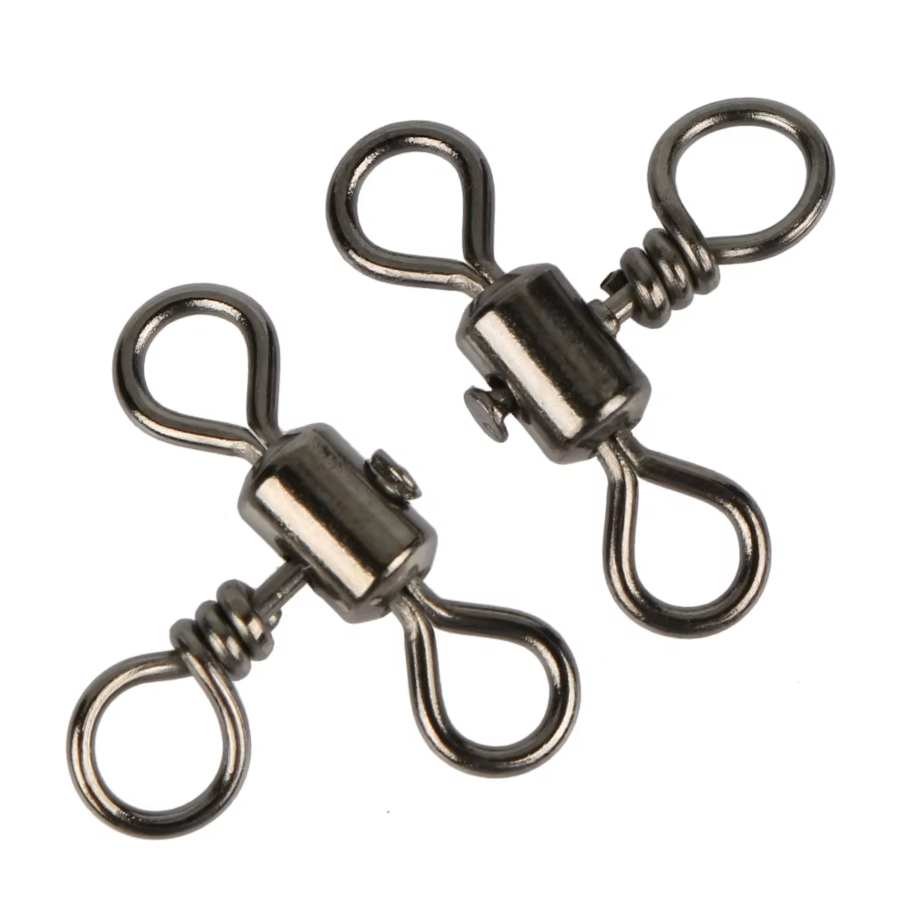 Anilla Giratoria 3 Vías Acero Inoxidable y Latón para Pesca de Fondo