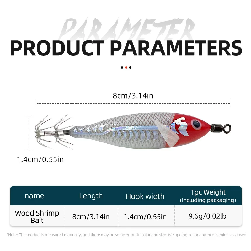 ShareShark Cebo camarón luminoso con anzuelo para pesca marina - imagen 2