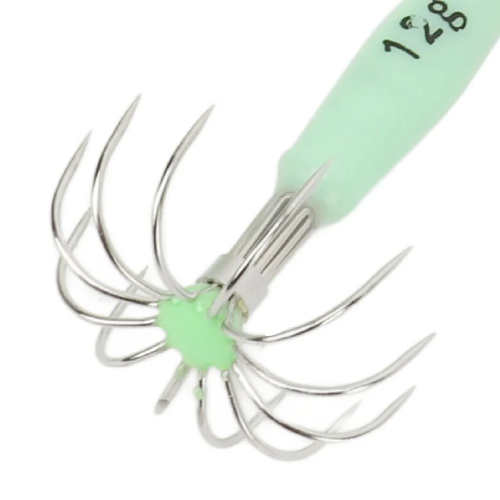 Jigs para calamar luminosos con agujas duraderas, agua salada - imagen 3
