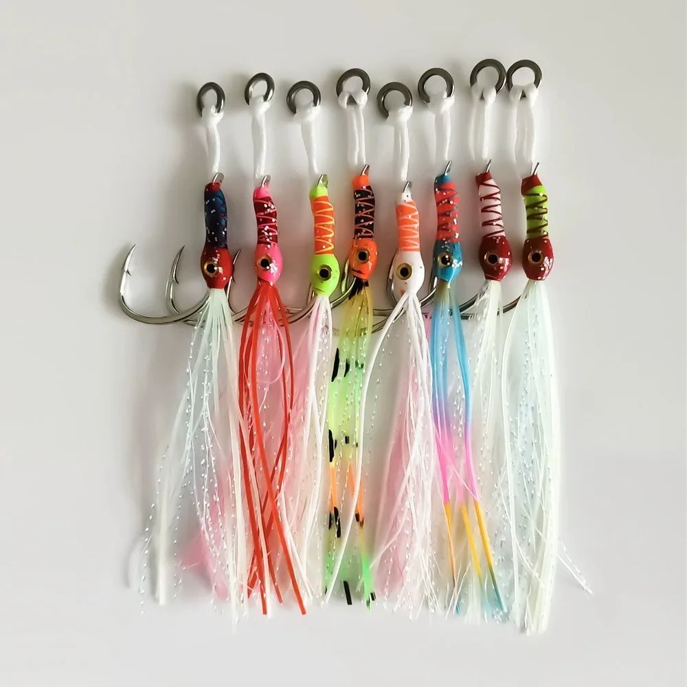 Anzuelo Jigging de acero alto carbono con ojos 3D para mar - imagen 5