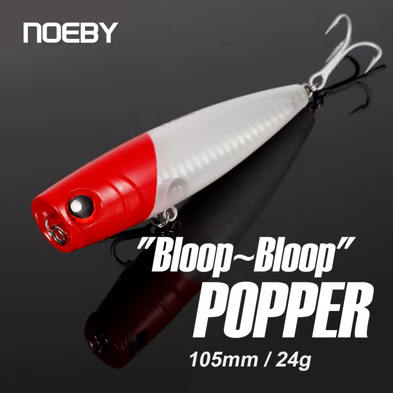Señuelo Topwater Popper Noeby 105 mm – Largo Alcance para Agua Salada y Dulce - imagen 2
