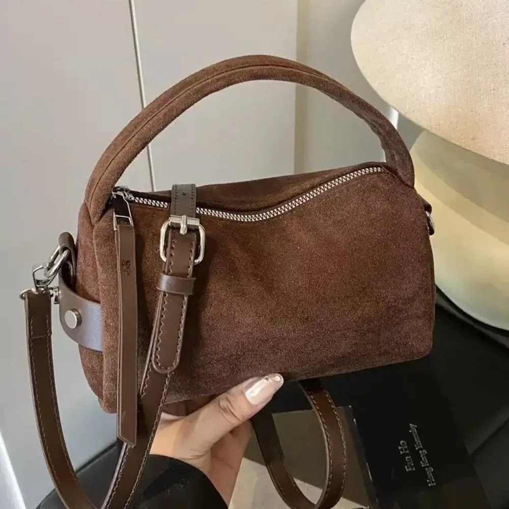 Bolso de hombro mini de cuero PU efecto ante, superficie esmerilada - imagen 5