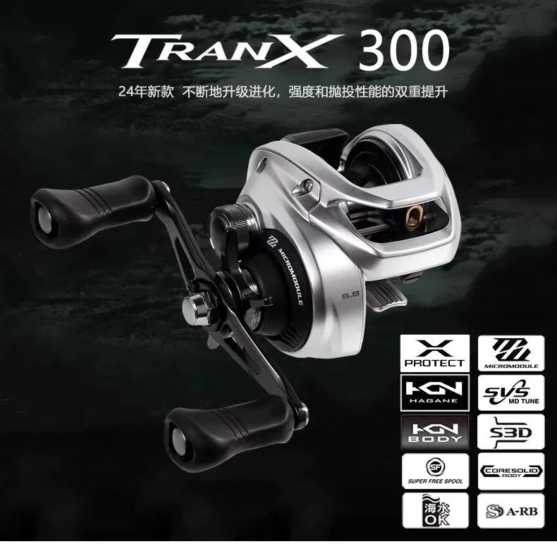 Carrete SHIMANO Tranx 300 vista frontal