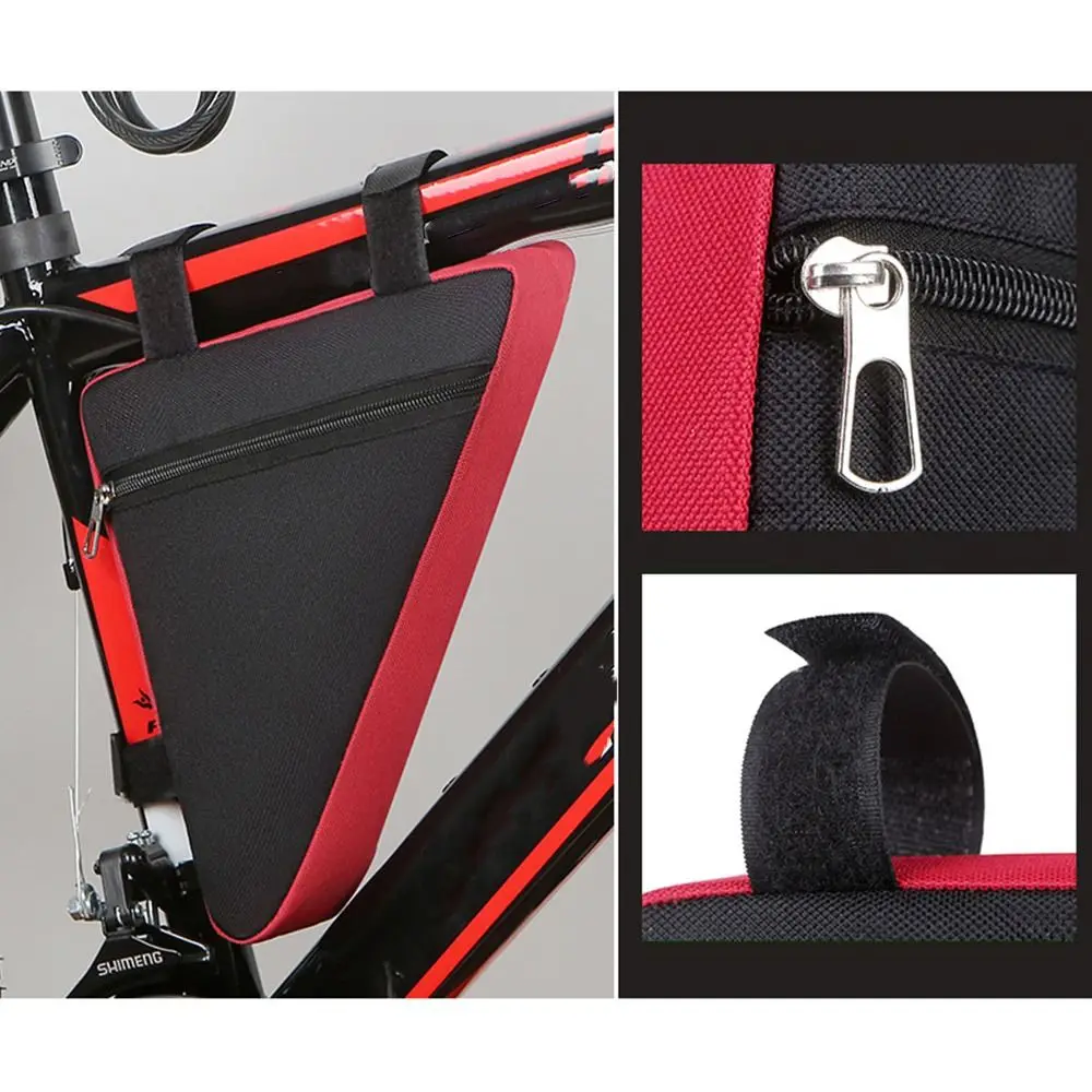 Bolsa impermeable triangular para bicicleta con bolsillo portabidón - imagen 2