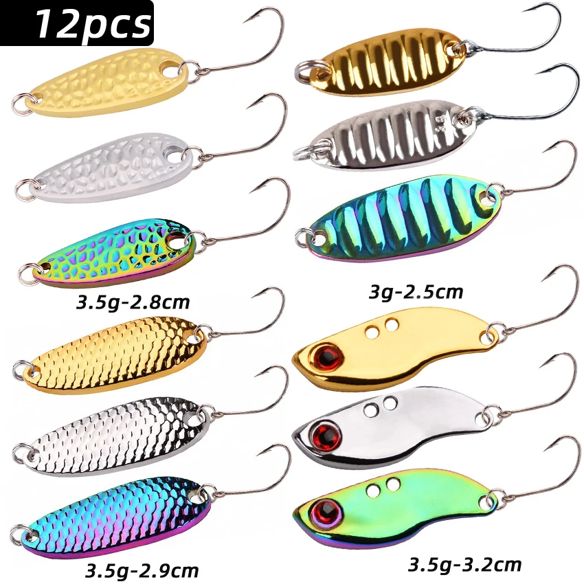 Pack de 12 señuelos para pesca multifunción