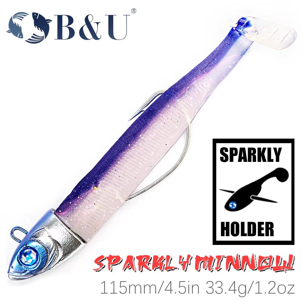 B&U Señuelo blando brillante 115 mm para lubina y lucio