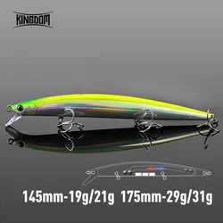 Señuelo Minnow Kingdom para lubina, duro flotante y hundible