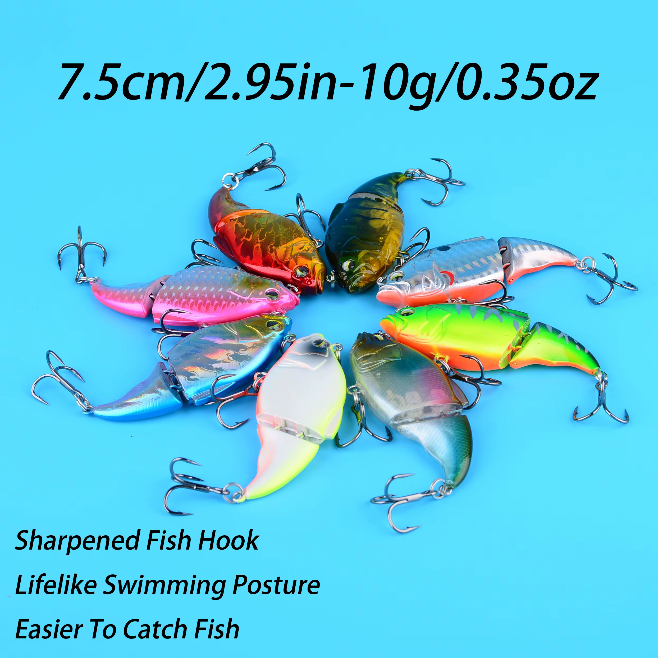 Señuelo Minnow Articulado Flotante para Lubina y Lucio - imagen 4