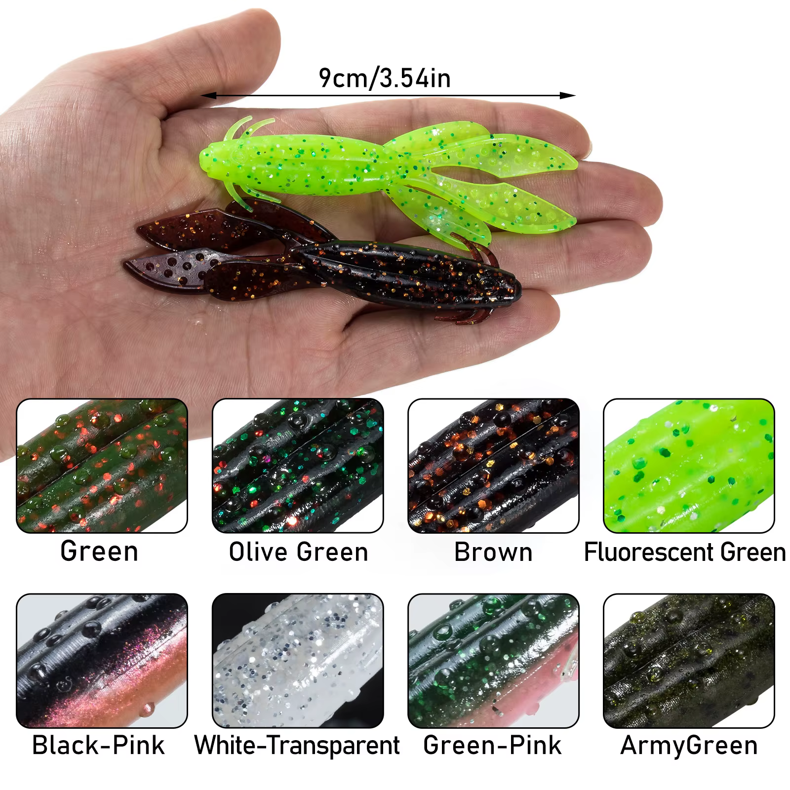 Crazy Flapper Vinilo Camarón Wobbler Flotante Swimbait para Lubina - imagen 5