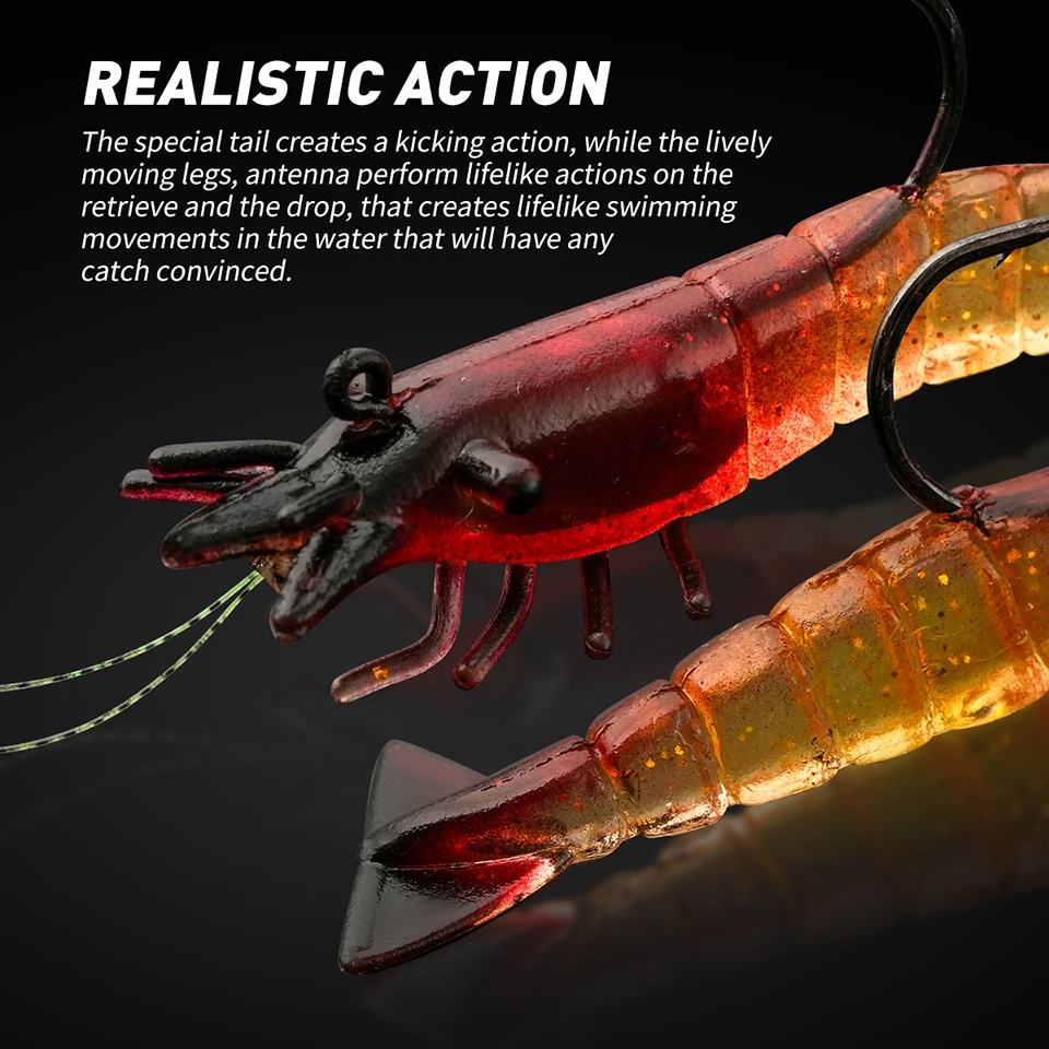 Vinilo de gamba WALK FISH con anzuelo para perca y trucha - imagen 5