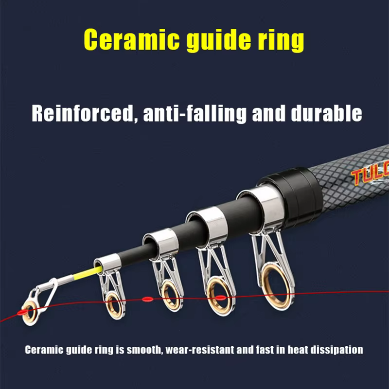 Caña Telescópica Surfcasting Carbono – Spinning y Lanzamientos Largos - imagen 5