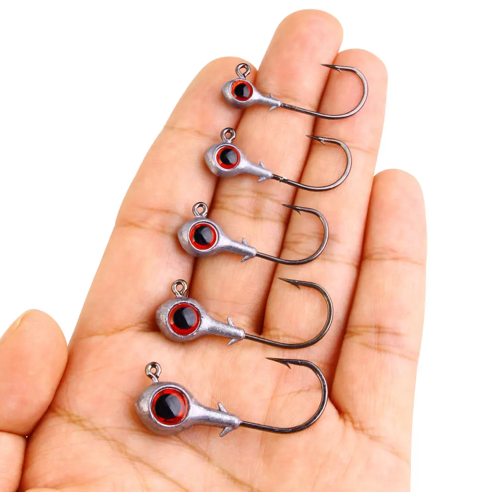 Anzuelos Jig Head ojos grandes y afilados para lubina y trucha - imagen 2