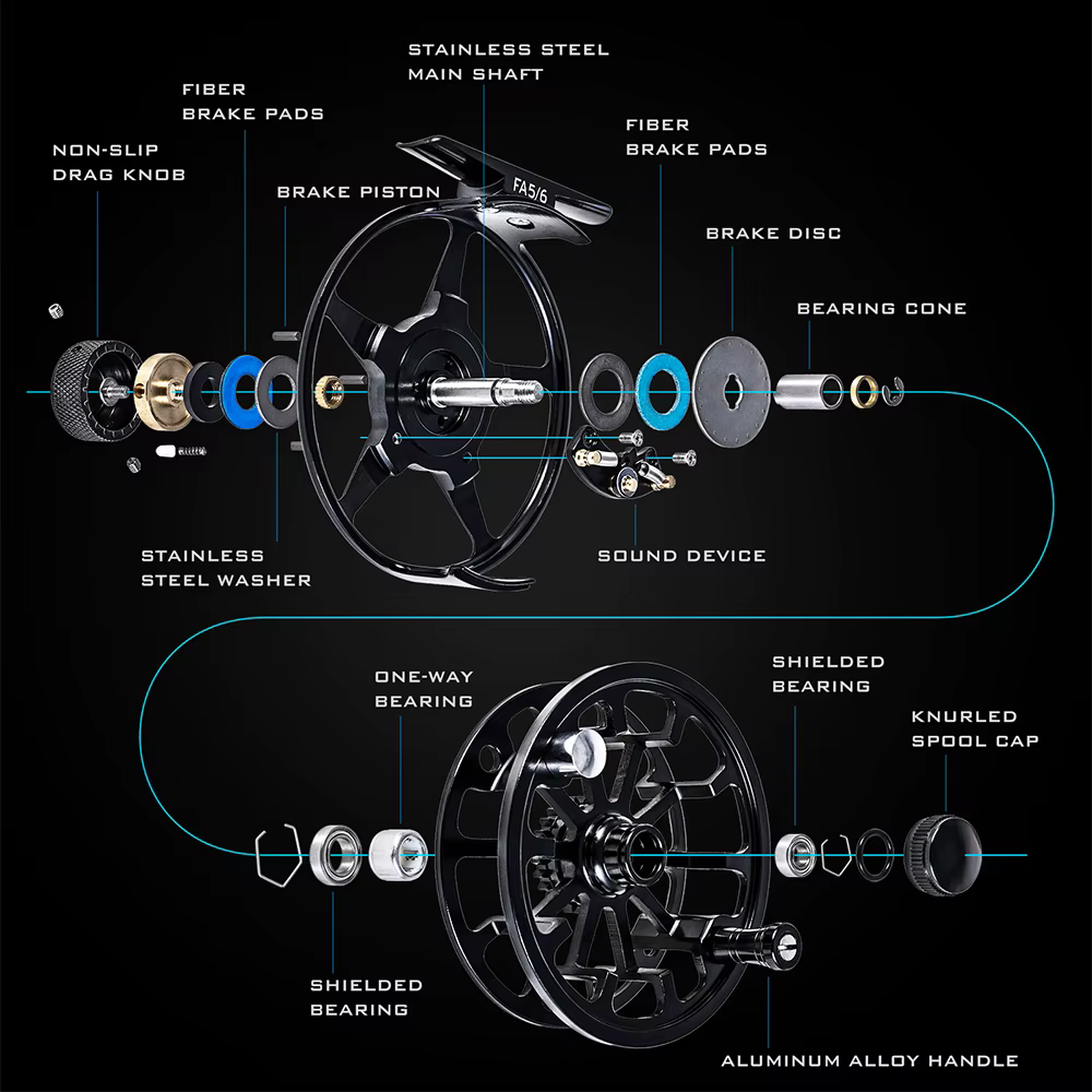 Carrete Fly LEOFISHING Star Fly en Aluminio - imagen 4