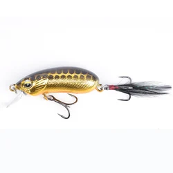 Anzuelos triples 3X fuerza con pluma 6066 – Acero al carbono