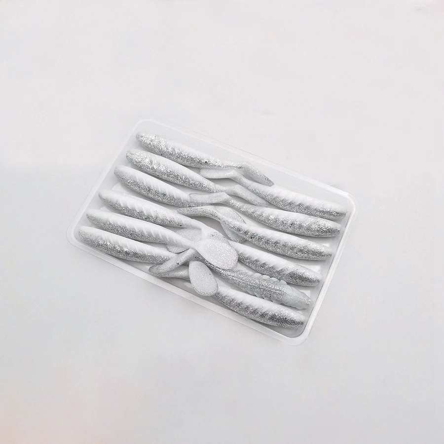 Señuelos suaves con cola de paleta para lubina – Acción natural - imagen 3