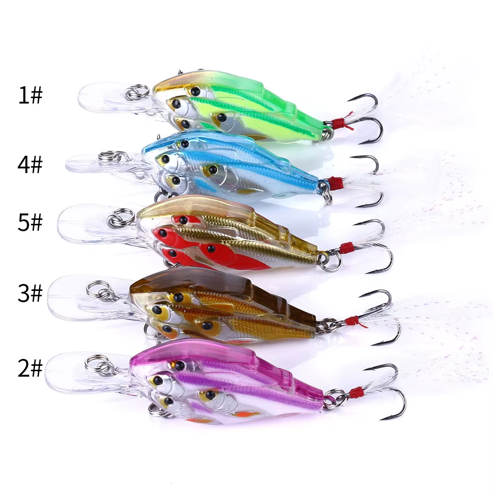 Señuelos duros Crankbait para pesca de lucio y carpa - imagen 4