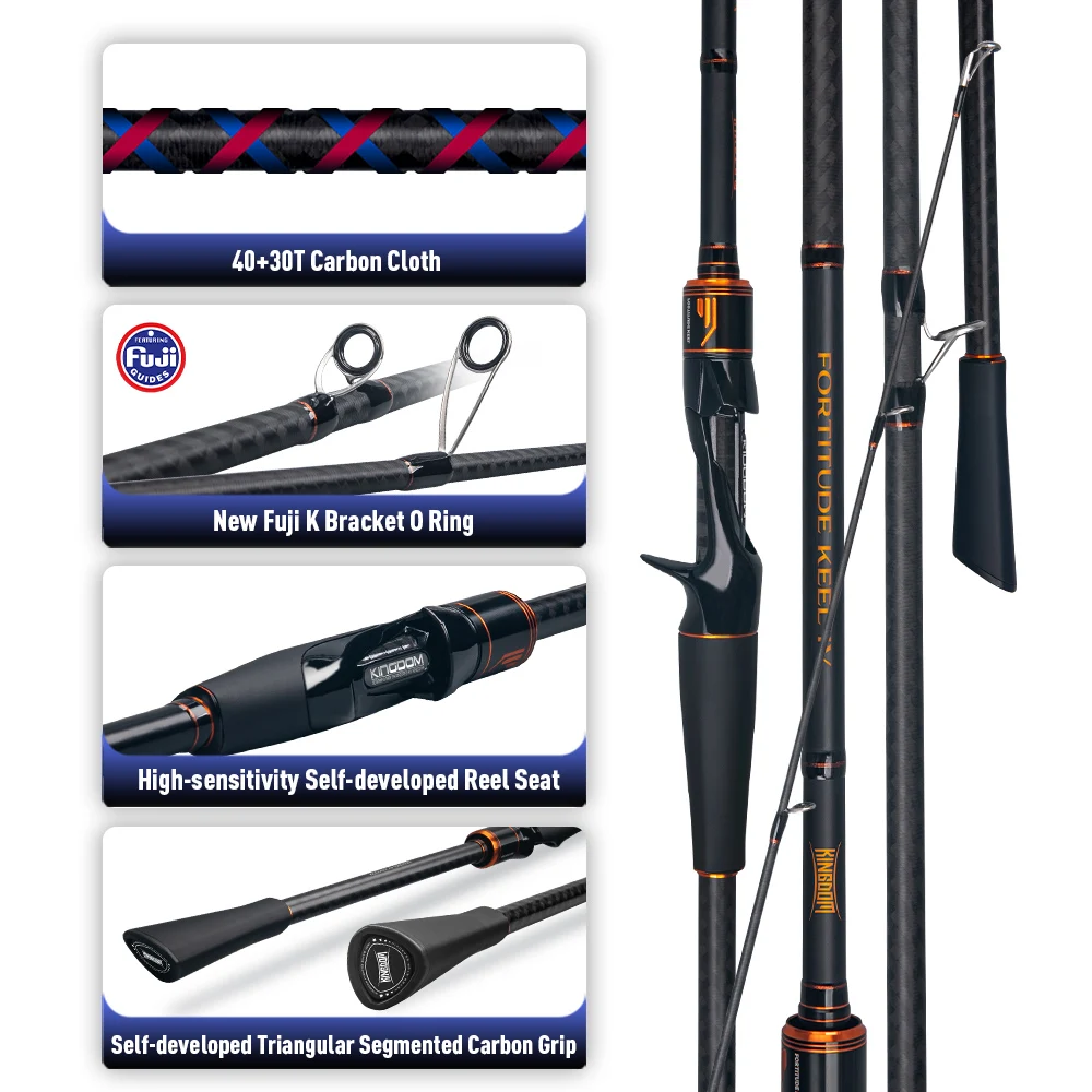 Caña Cosmos Kingdom Fortitude Keel IV – Blank Fuji MH para pesca costera - imagen 5