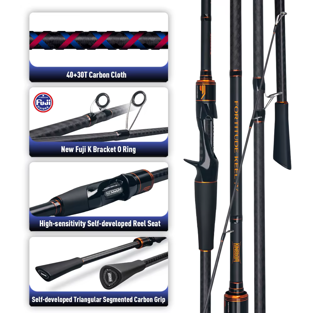 Caña Cosmos Kingdom Fortitude Keel IV – Blank Fuji MH para pesca costera - imagen 5