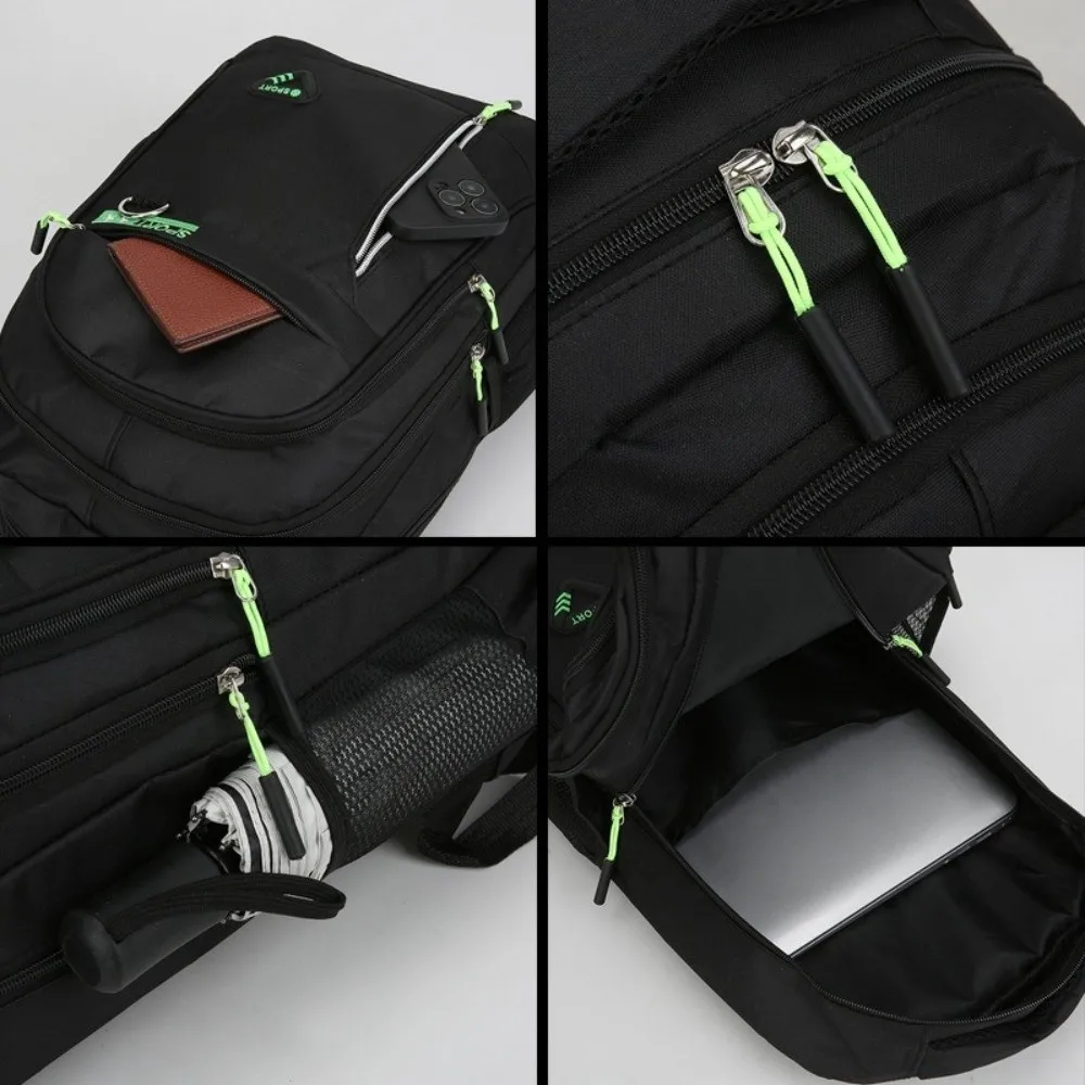Mochila de nailon multicapa con bolsillos y compartimentos - imagen 3