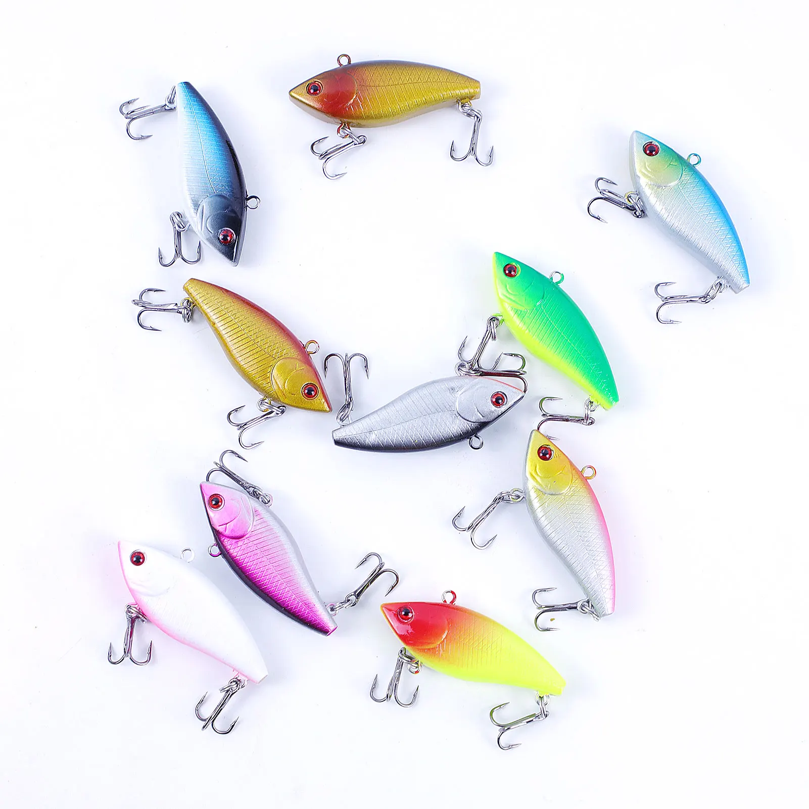 Free Fisher Señuelo VIB swimbait con anzuelo triple y ojos 3D - imagen 4
