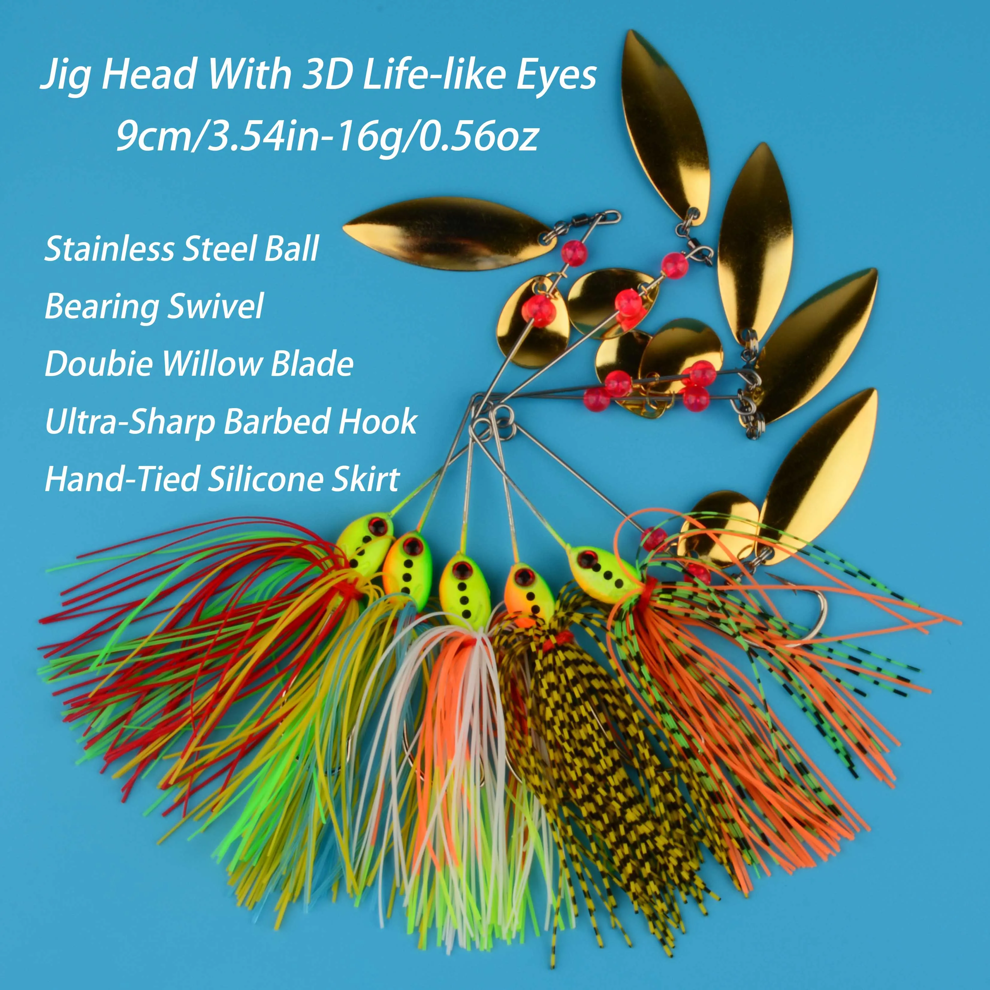 Señuelo Spinnerbait Wobbler para Lucio con lentejuelas - imagen 4