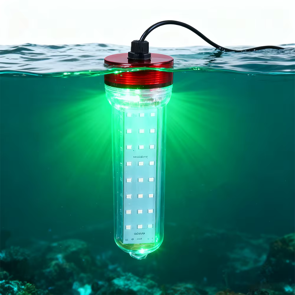 Foco LED subacuático señuelo peces – Luz sumergible para pesca nocturna - imagen 2