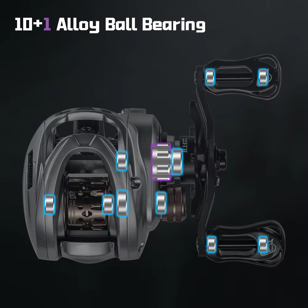 SOLOKING Acura Carrete Baitcasting Ultraligero Relación 7.1/8.1 10+1BB - imagen 2